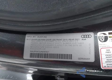 2018 Audi S6 4.0T Premium Plus from USA, damaged, VIN WAUFFAFC9JN040921